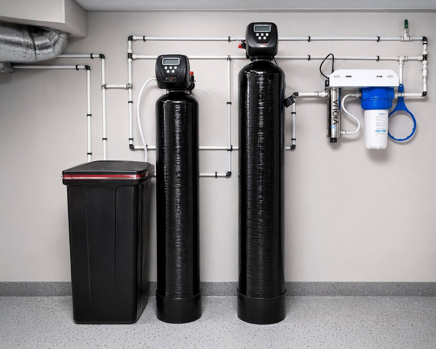 Commercial-grade water softener system