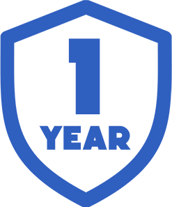 1 year warranty badge